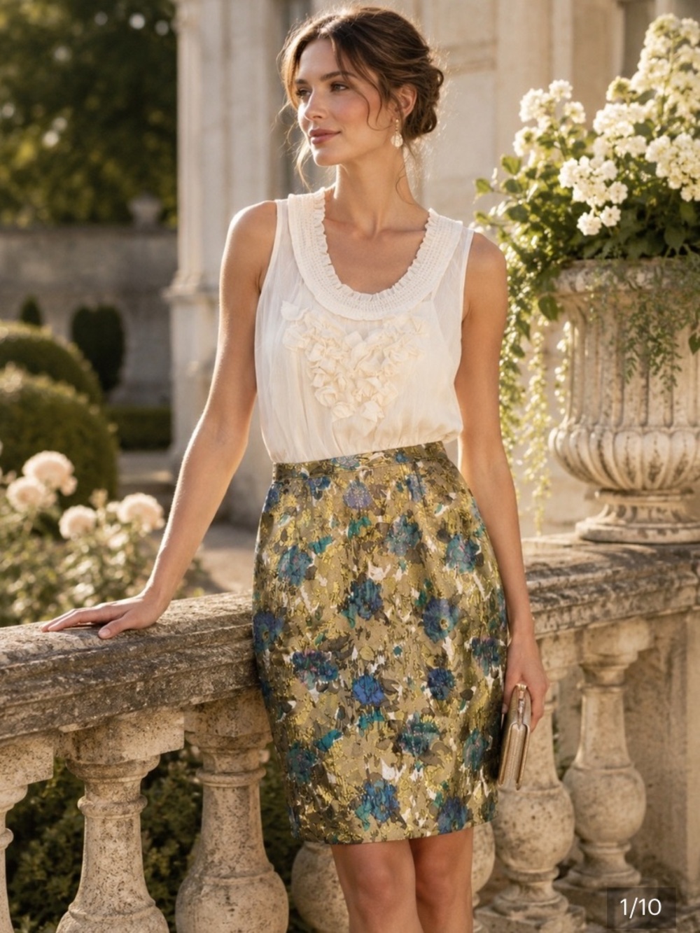 Moulinette Soeurs Anthropologie
Brocade Dress Size 6 Floral
Cocktail